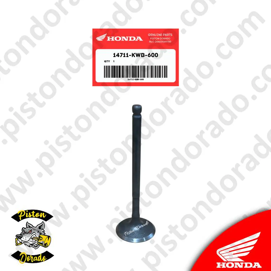 Valvula de admision CB110/CBF125 TWISTER/GL125/WAVE110S Honda Original 1