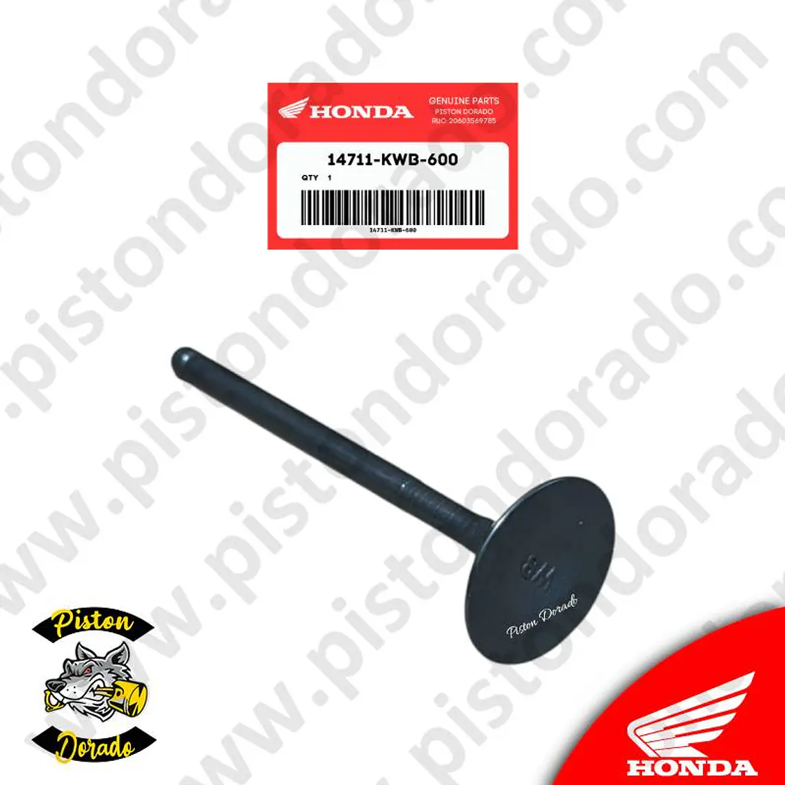 Valvula de admision CB110/CBF125 TWISTER/GL125/WAVE110S Honda Original 2