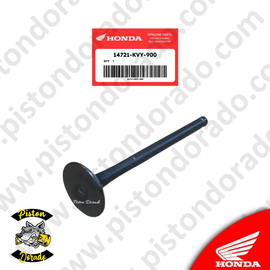 Valvula de escape CB110/CBF125 TWISTER/DIO 110/GL125/NAVI 110/WAVE110S Honda Original 2