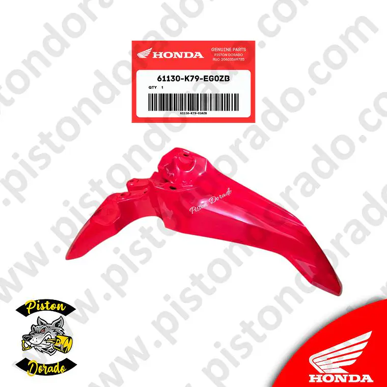 Tapabarro delantero rojo XR190L y XR190CT 2026 Honda Original 1