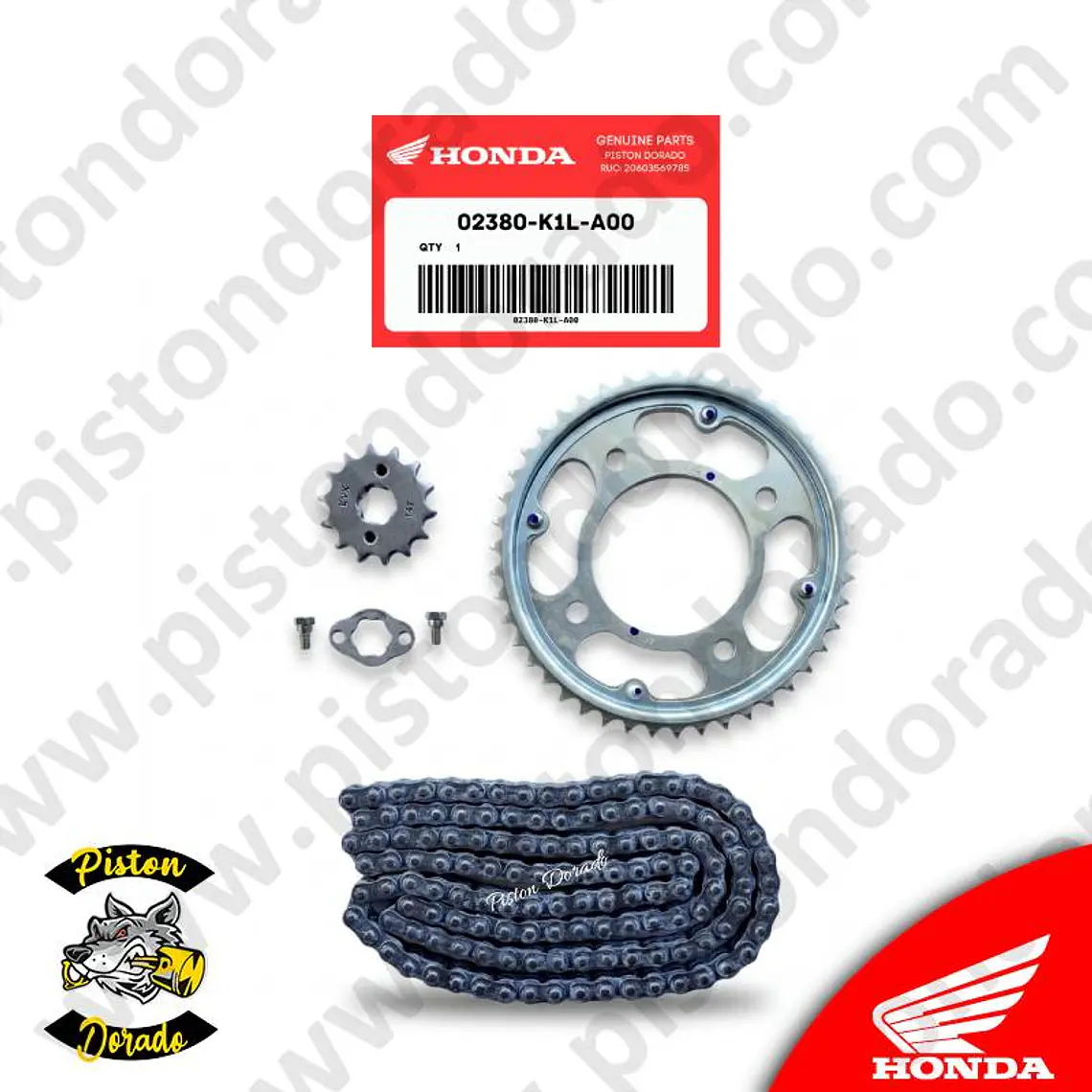 Kit de sistema de arrastre CB190R 2.0 y. NX190 Honda Original 1