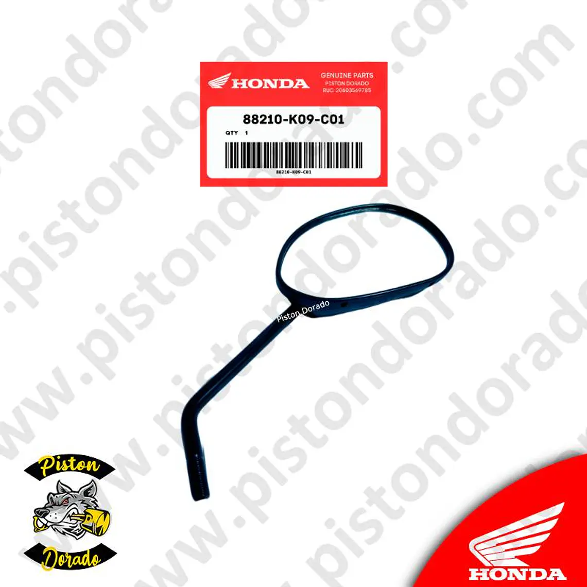 Espejo derecho WAVE110 y WAVE110S Honda Original 2