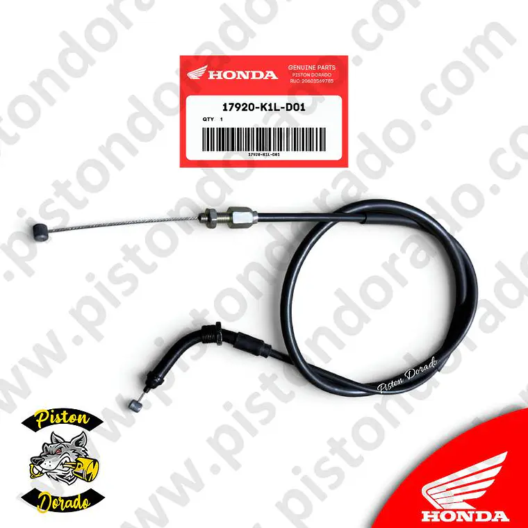 Cable y funda  de acelerador tipo B CB190R 2.0 Honda Original 1