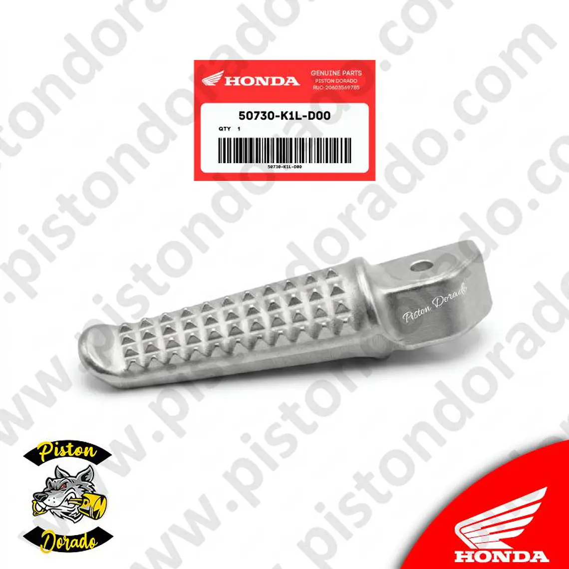 Brazo de estribo izquierdo de pasajero CB190R 2.0 Honda Original 1