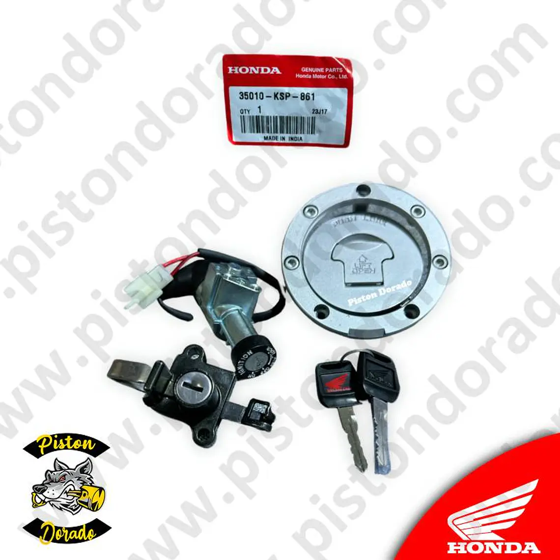 Kit de chapa y bloqueo CBF150 UNICORN Honda Original 1