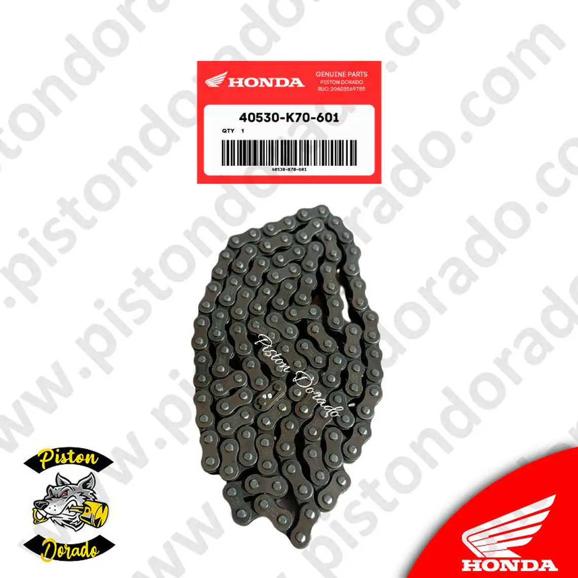 Cadena de arrastre 428/132L CB190R Honda Original 1