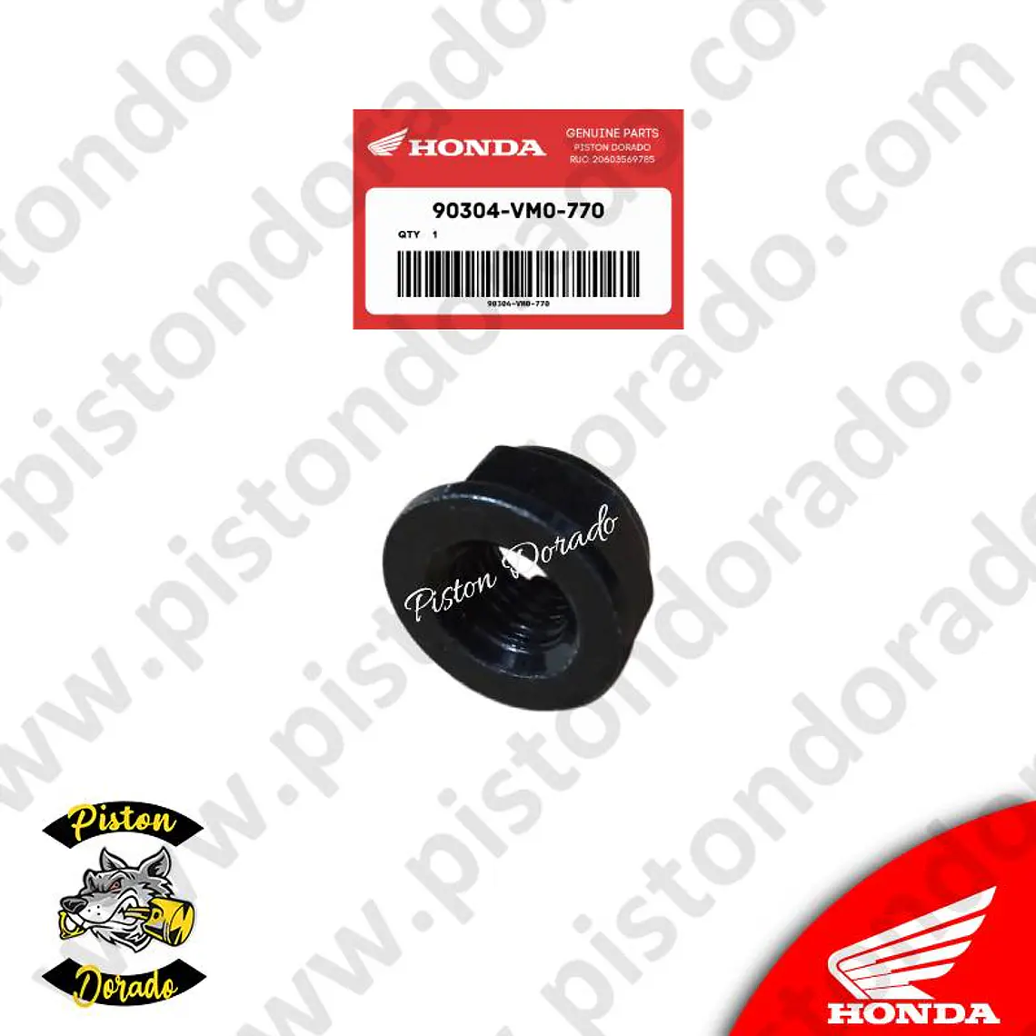 Tuerca 10mm de parador lateral CB190R y OTROS Honda Original 1