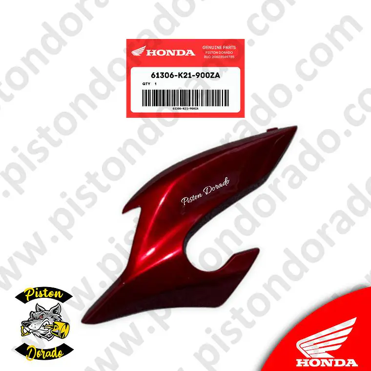 Adorno izquierdo de faro delantero rojo CBF150 INVICTA V2 Honda Original 1