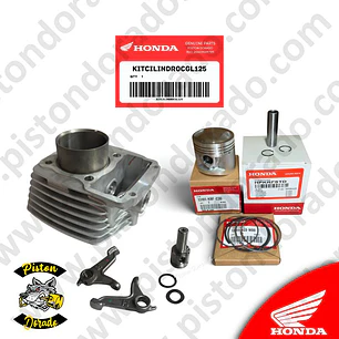 Kit de cilindro con piston y anillos CGL125 y MOTOKAR 125 Honda Original