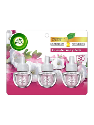 Recarga Desodorante Electrico Lirios Airwick 3unid X 21ml