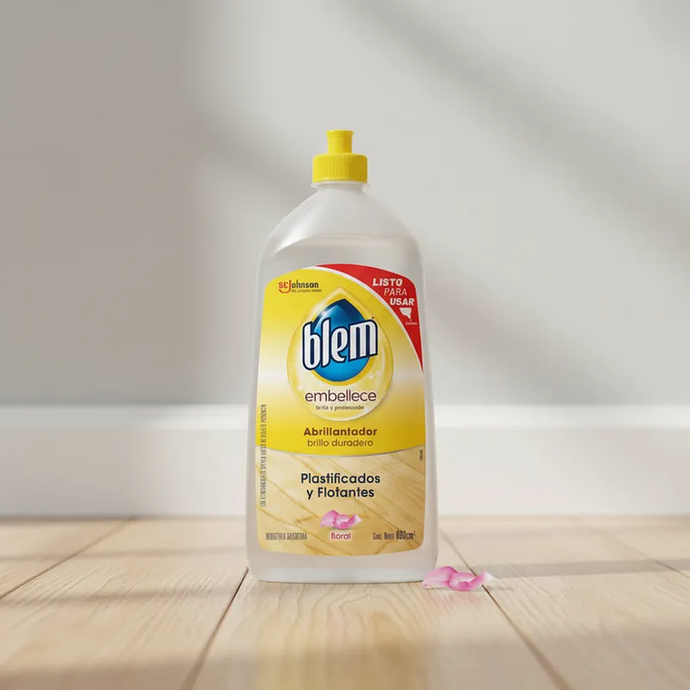 Abrillantador Blem Pisos Laminados Floral 800 ml 3