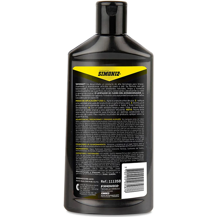 Limpiador de Cuero para Tapicería Simoniz 240 ml 2