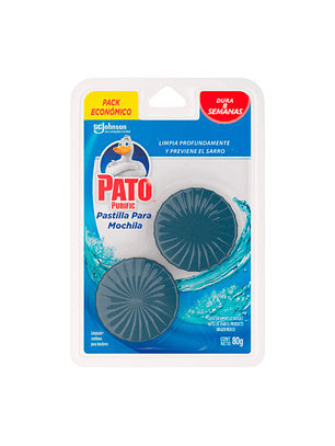Pastilla tanque inodoro Pato Purific 40 g pack 2
