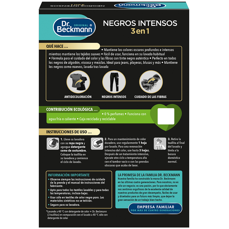 Toallitas Negros Intensos Dr. Beckmann 8 Un 3