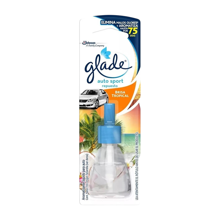 Recarga Aromatizante Glade Auto Brisa Tropical 7ml 1
