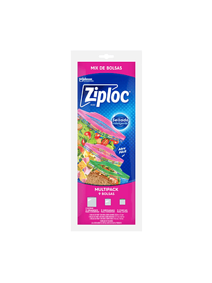 Bolsas Ziploc Multipack 9u para Alimentos y Freezer