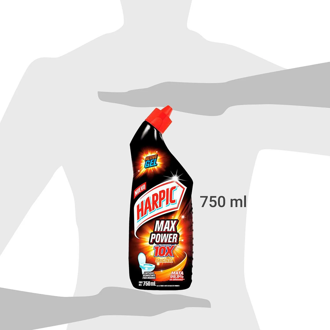 limpiador gel WC Harpic Max Power 750 ml 2