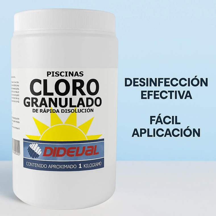 Cloro Granulado para Piscina Dideval 1 kg 3
