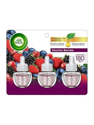 Recarga Desodorante Electrico Berries Airwick 3 Un