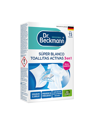 Toallitas Súper Blanco Dr. Beckmann x15 Unid