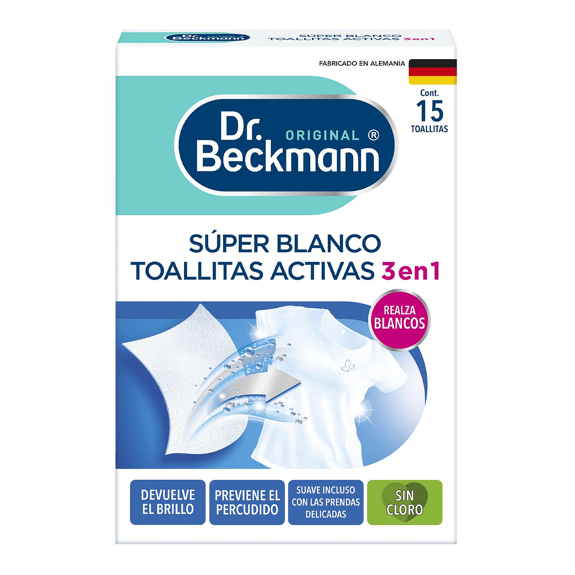 Toallitas Súper Blanco Dr. Beckmann x15 Unid 2