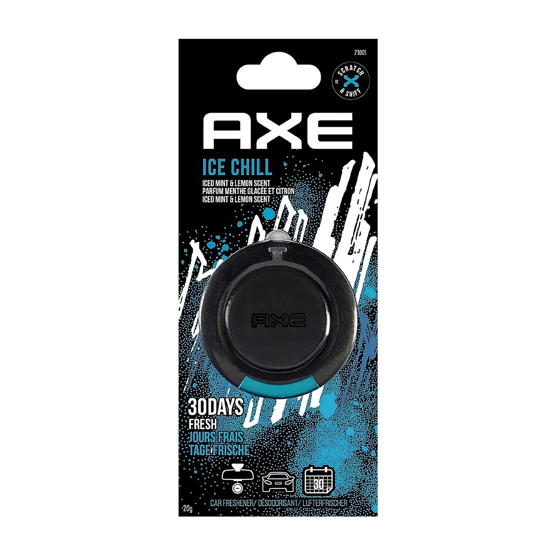 Aromatizante Para Autos Axe Colgante Ice 20gr 1