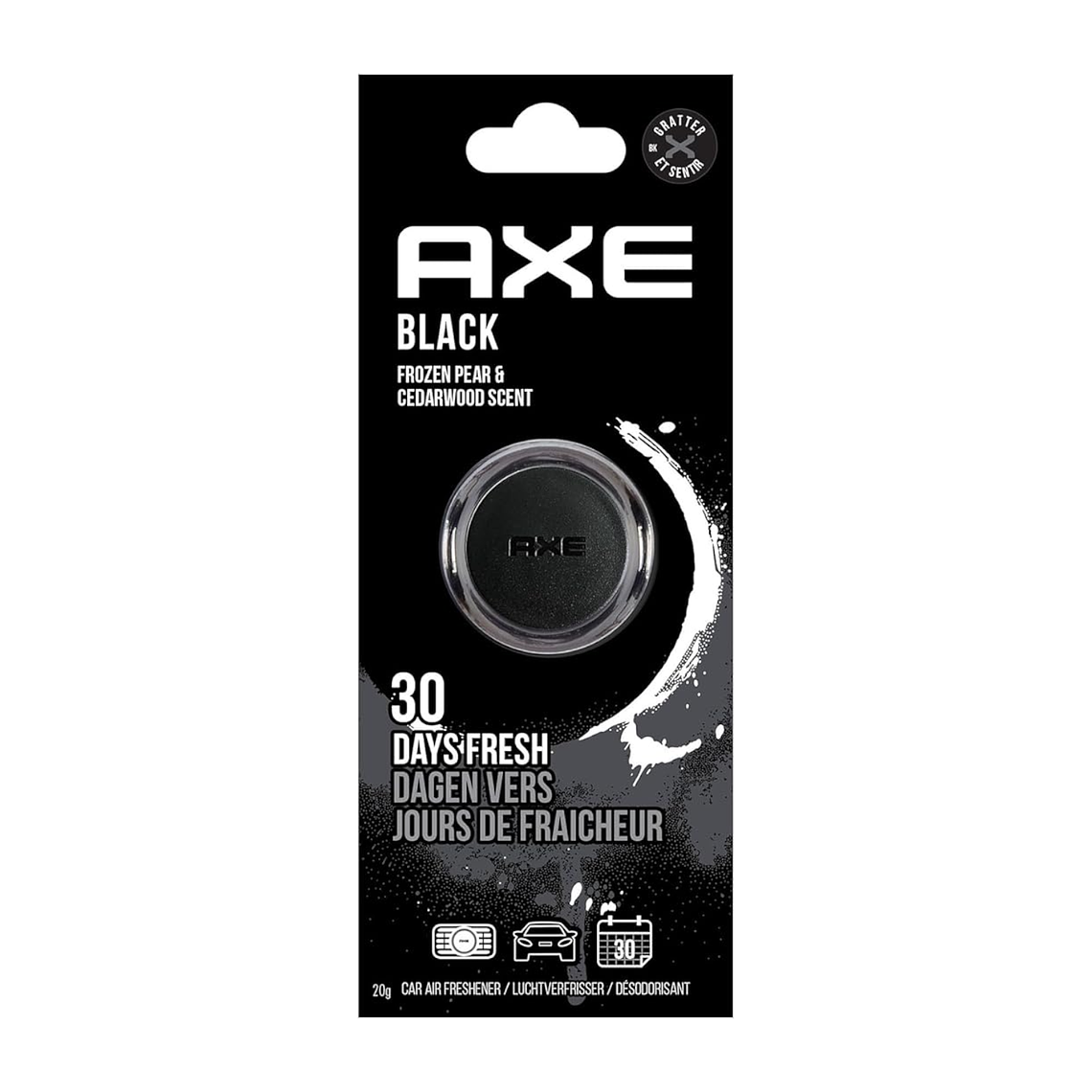 Aromatizante Para Autos Axe Rejilla Black 19gr 1