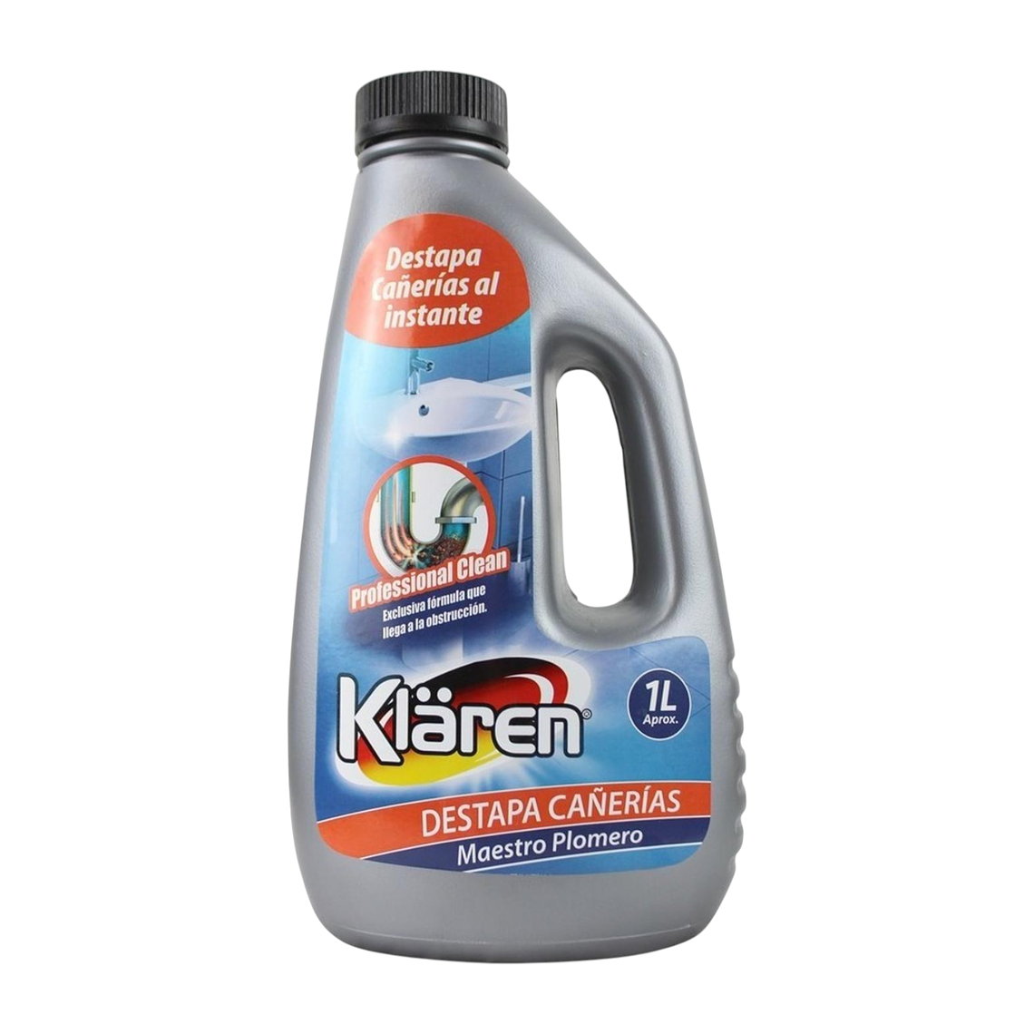 Desatascador Cañerías Klaren Maestro Plomero 1L 1
