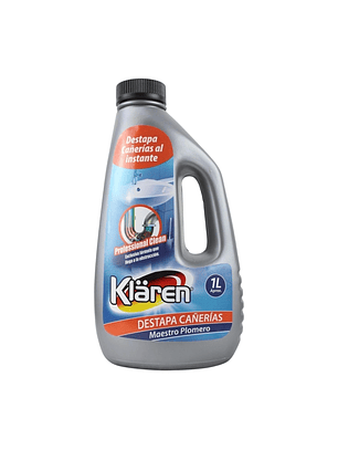 Desatascador Cañerías Klaren Maestro Plomero 1L