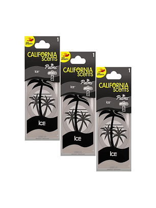 Ambientador Auto Pack 3 California Scents Ice