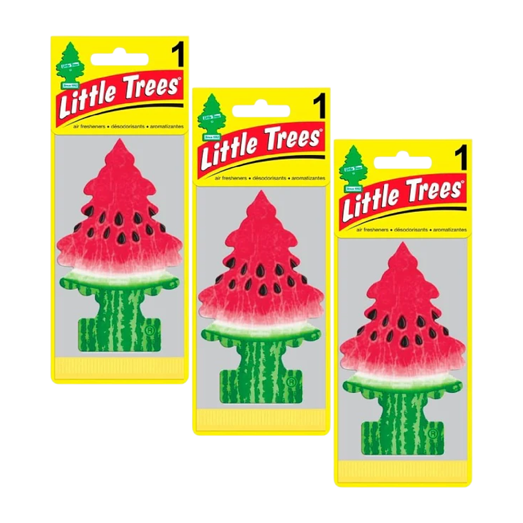 Aromatizante Auto Sandía Little Trees 3 Unid 1