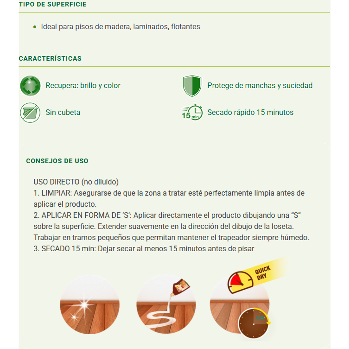 Cera Líquida Renovadora Madera, Laminados Y Flotantes 900ml 3
