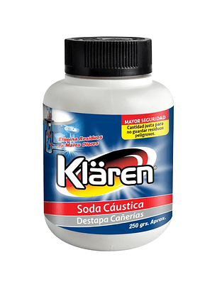 Destapa Cañerías Klaren 250 g – Soda Cáustica