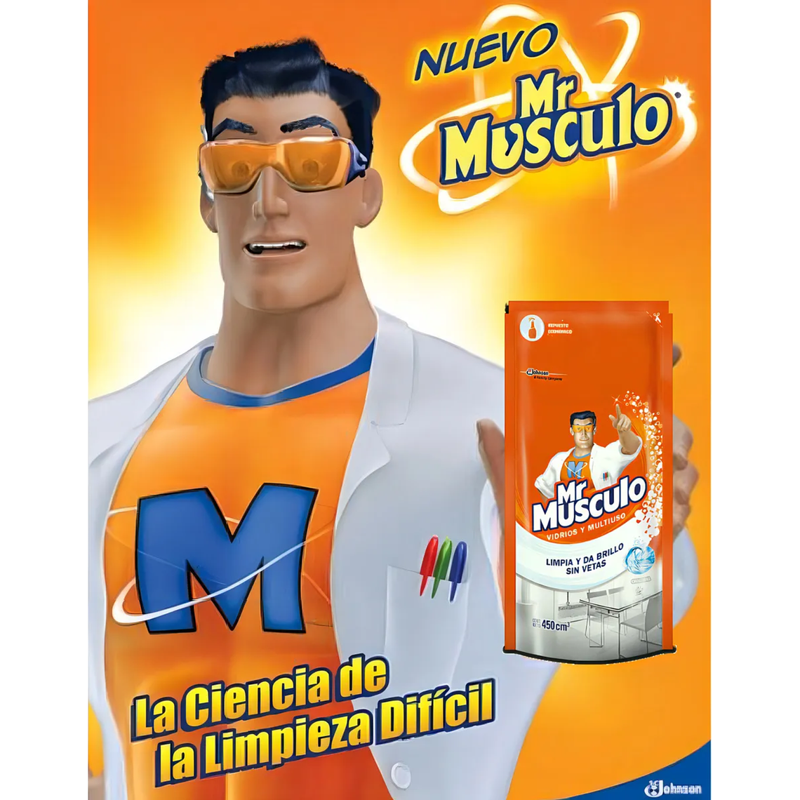 Mr. Músculo Limpia Vidrios Multiuso Recarga 450 Cc 2