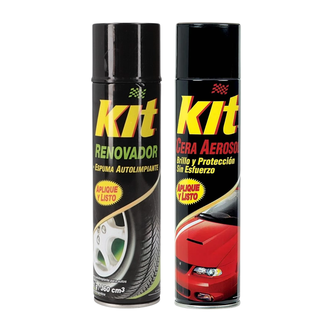 Pack Renovador de Neumáticos + Cera en Aerosol 360ml 1