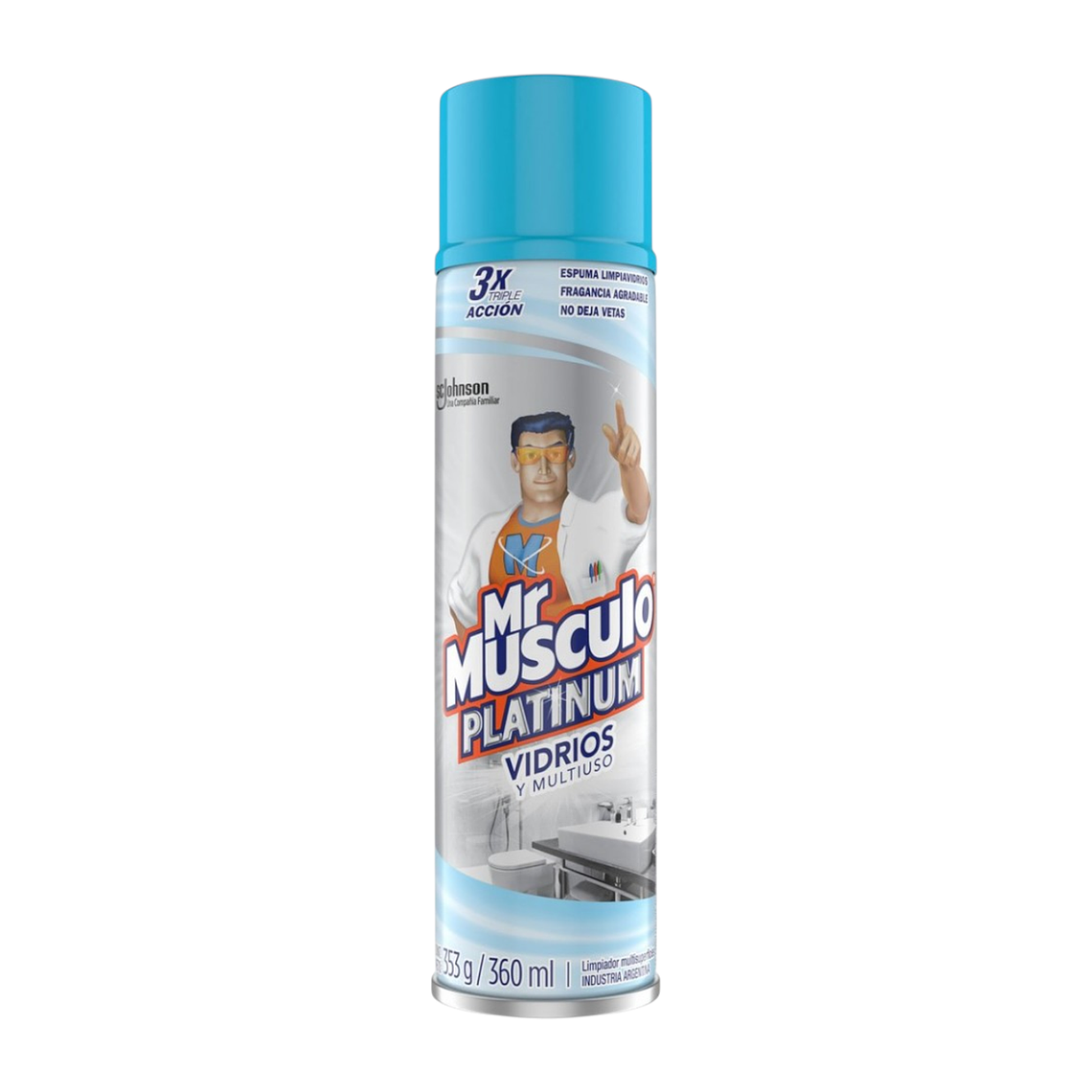 Mr Músculo Limpiavidrios Espuma 360ml Triple Acción 1