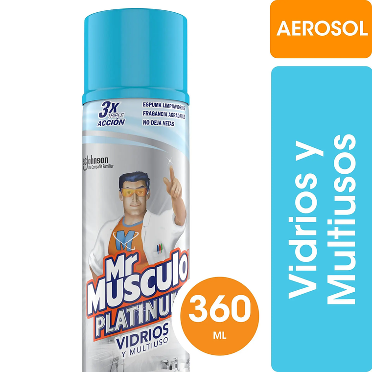 Mr Músculo Limpiavidrios Espuma 360ml Triple Acción 2