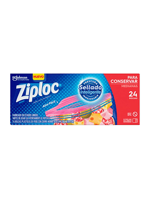Bolsas Multiuso Para Conservar Ziploc Medianas 24 Unid