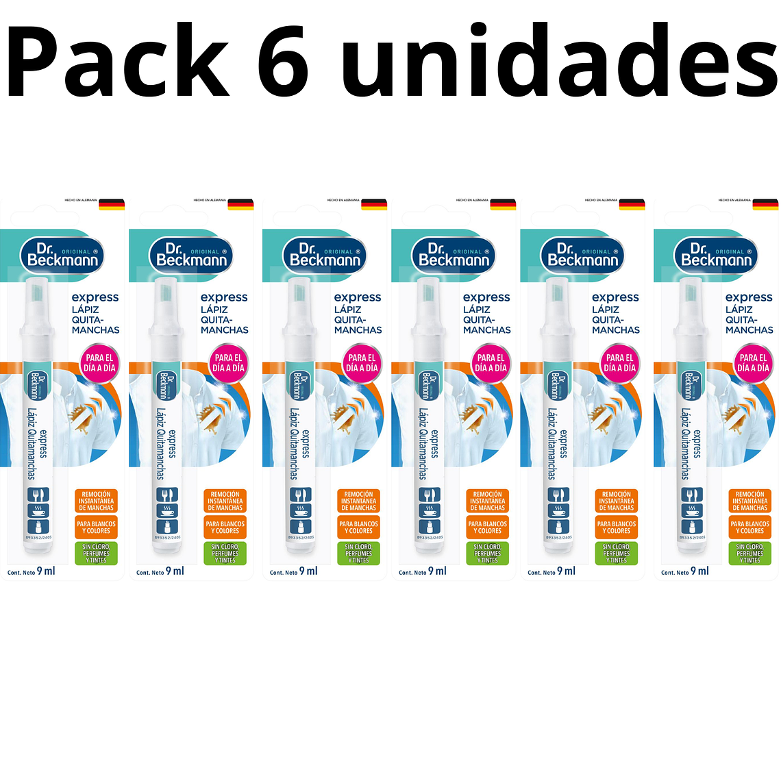 Lápiz Quitamanchas Dr. Beckmann Pack 6 Unidades 1
