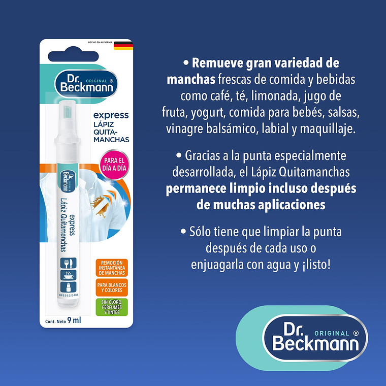 Lápiz Quitamanchas Dr. Beckmann Pack 6 Unidades 4