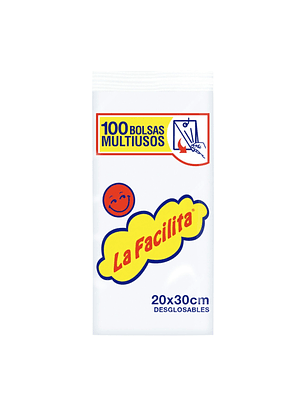 Bolsa Plástica Multiuso 100unid 20x30cm La Facilita