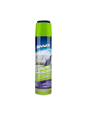 Limpiador Tapicería Telas Alfombras Binner Espuma 400ml