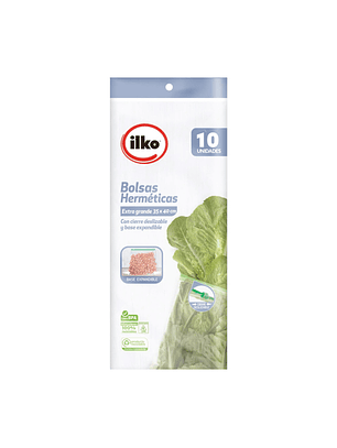 Bolsa Hermética Extra Grande Ilko 35 X 40cm 10unid