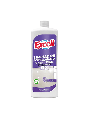 Limpiador De Pisos De Porcelanato Lavanda Excell 900 Ml