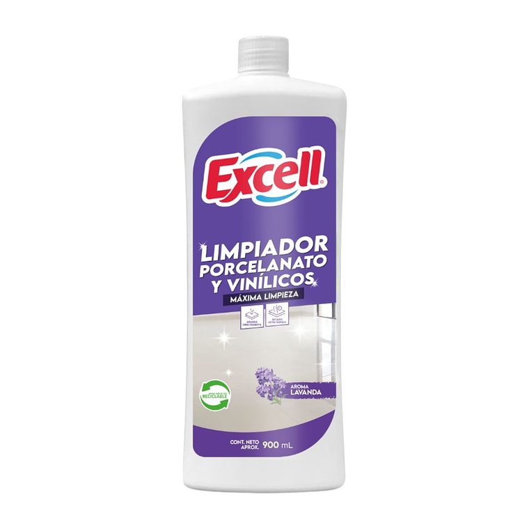 Limpiador De Pisos De Porcelanato Lavanda Excell 900 Ml 1