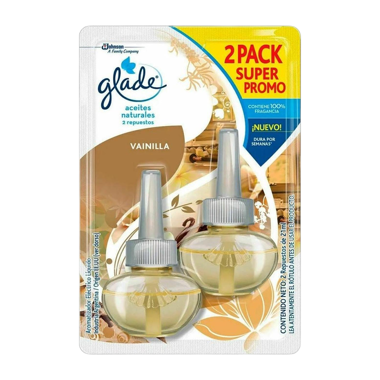 Recarga Glade Aceite Natural Vainilla 21mlx2unid 1