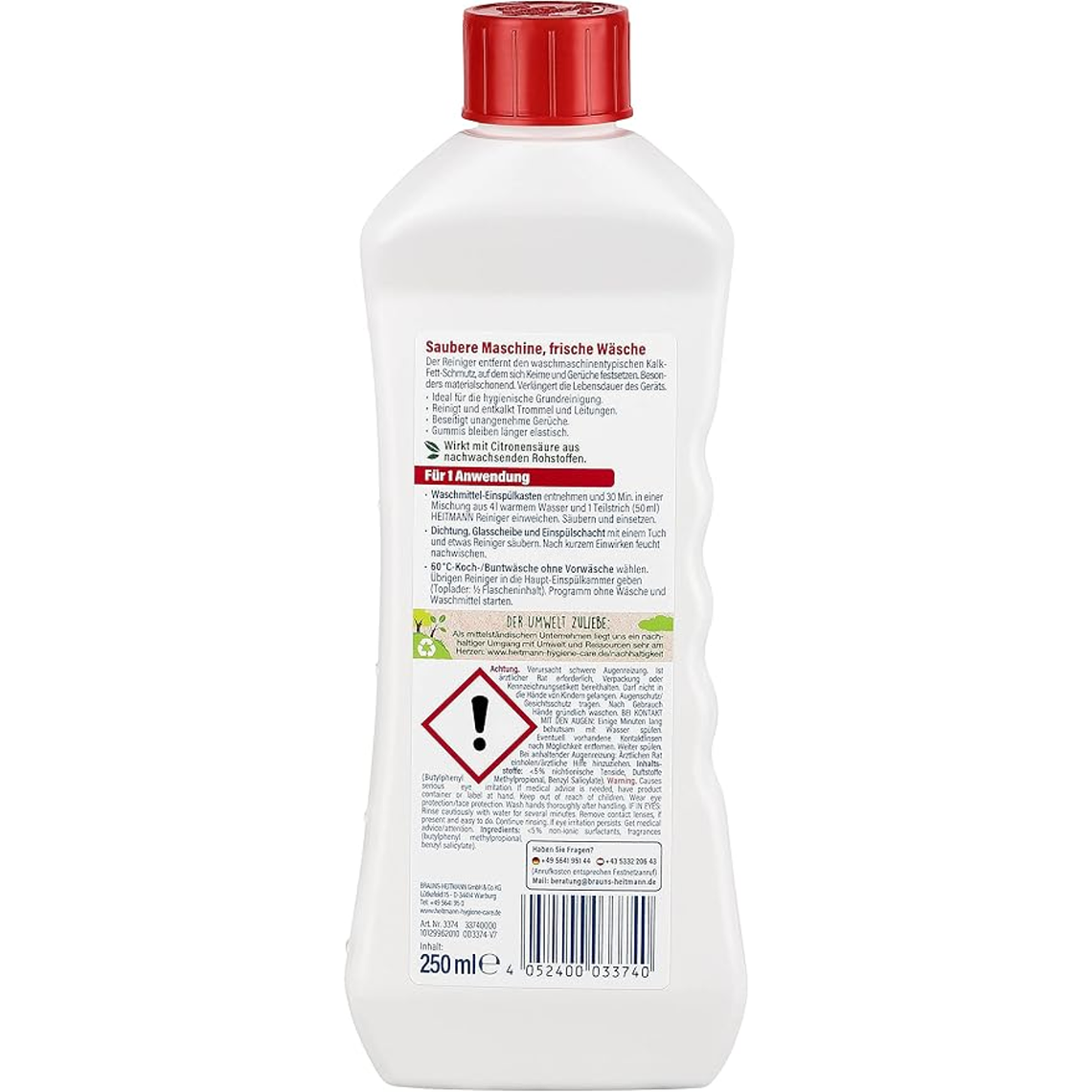 Limpiador Lavadora 3en1 Heitmann 250 ml 2