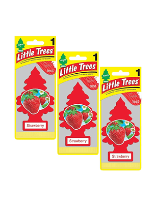 Aromatizante Pino Strawberry Little Trees Pack X 3unid