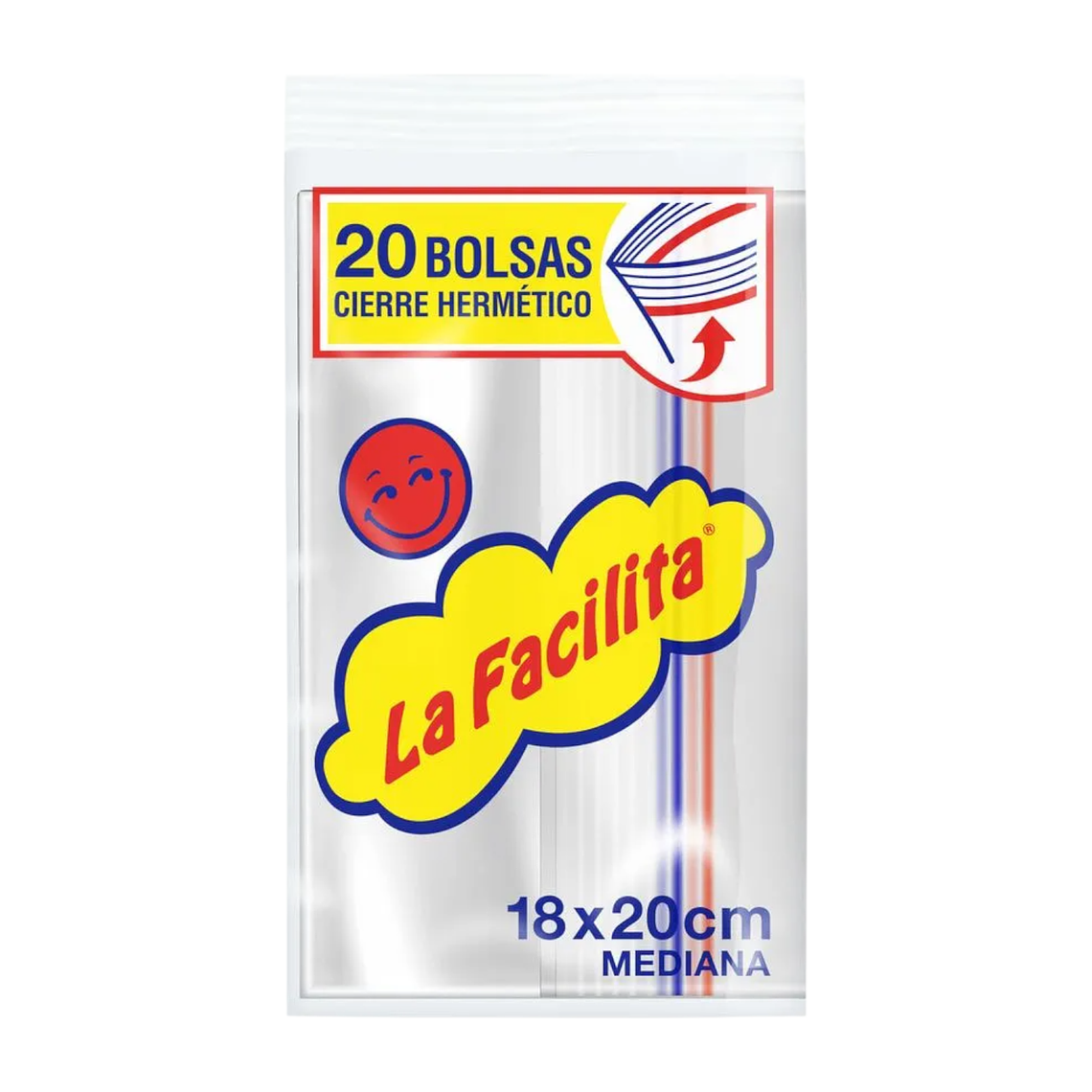 Bolsas Cierre Hermetico La Facilita 20unid 18x20cm 1