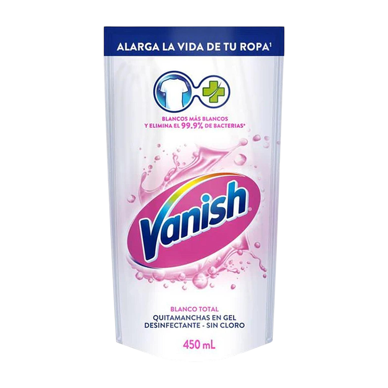Quitamanchas En Gel Ropa Blanca Vanish 450 Ml 1